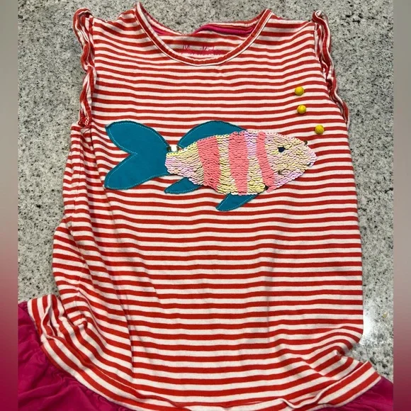 Mini Boden Fish Dress Size 9-10 - Picture 2 of 6